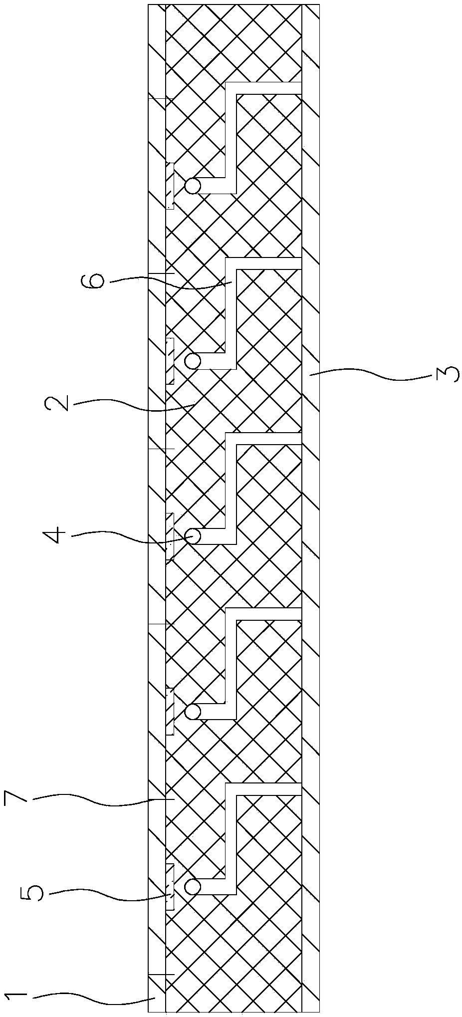 Channel type absorbing body