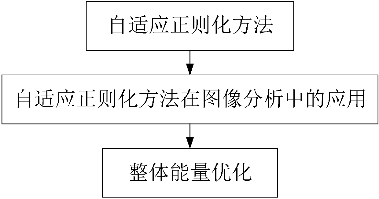 Image analysis method based on self-adaptive regularization