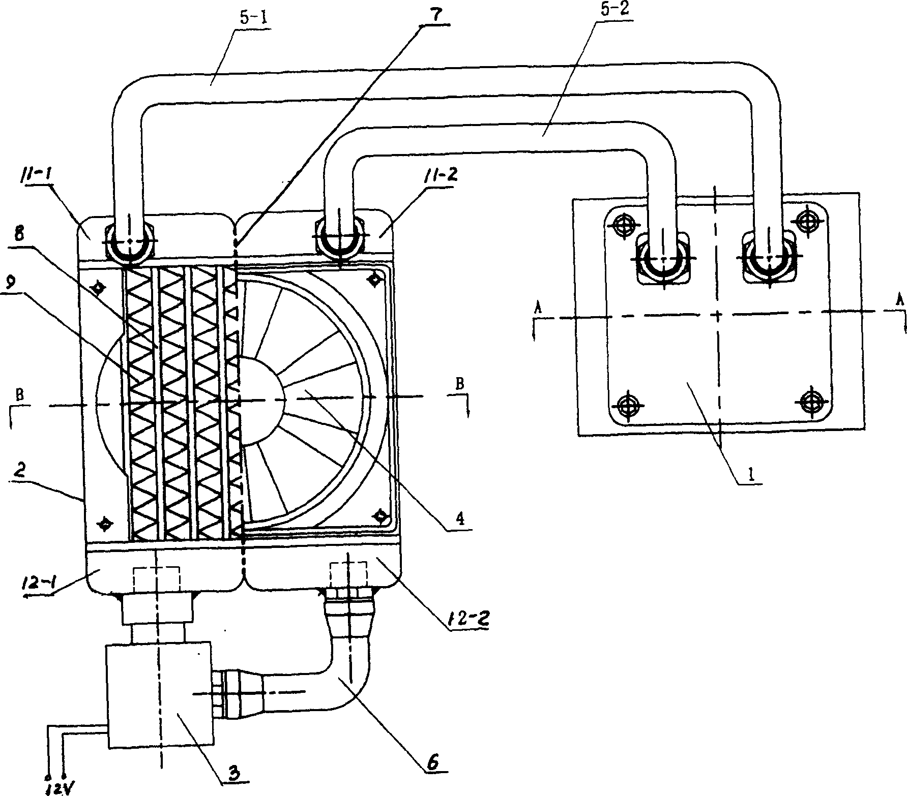 Highly effective liquid cooling heat sink for computer