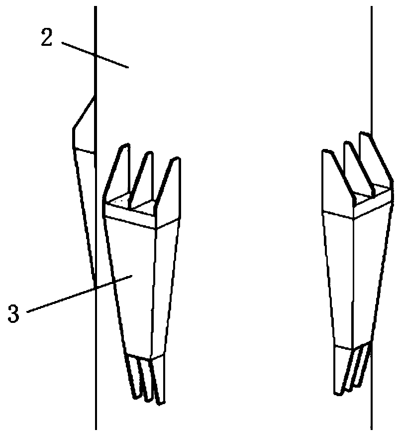 Support and pile column underwater landing lock connection structure and construction method thereof