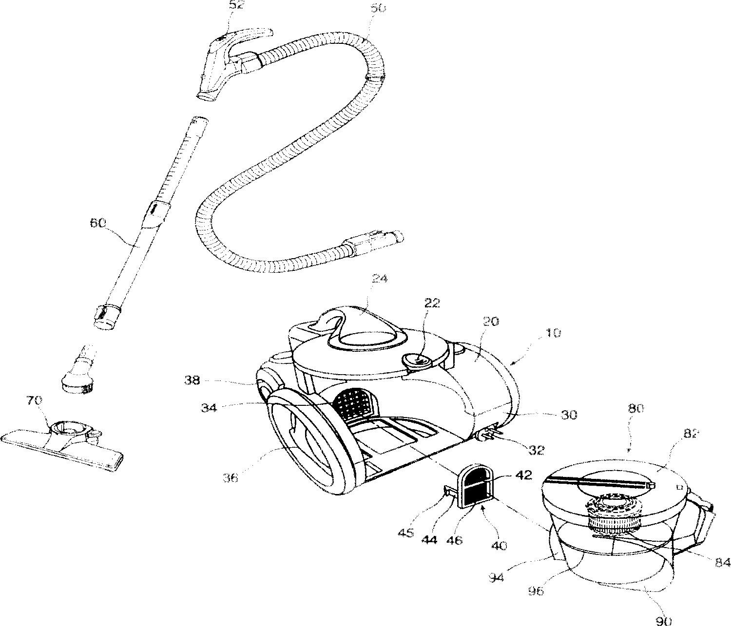 Collected dust volume display device of dust collector