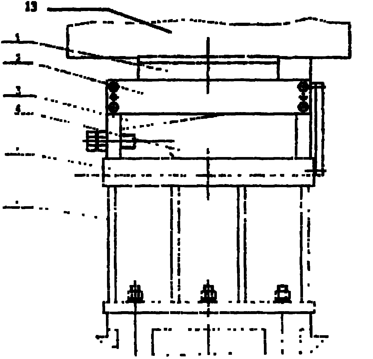 Hydraulic wedge block type supporting device