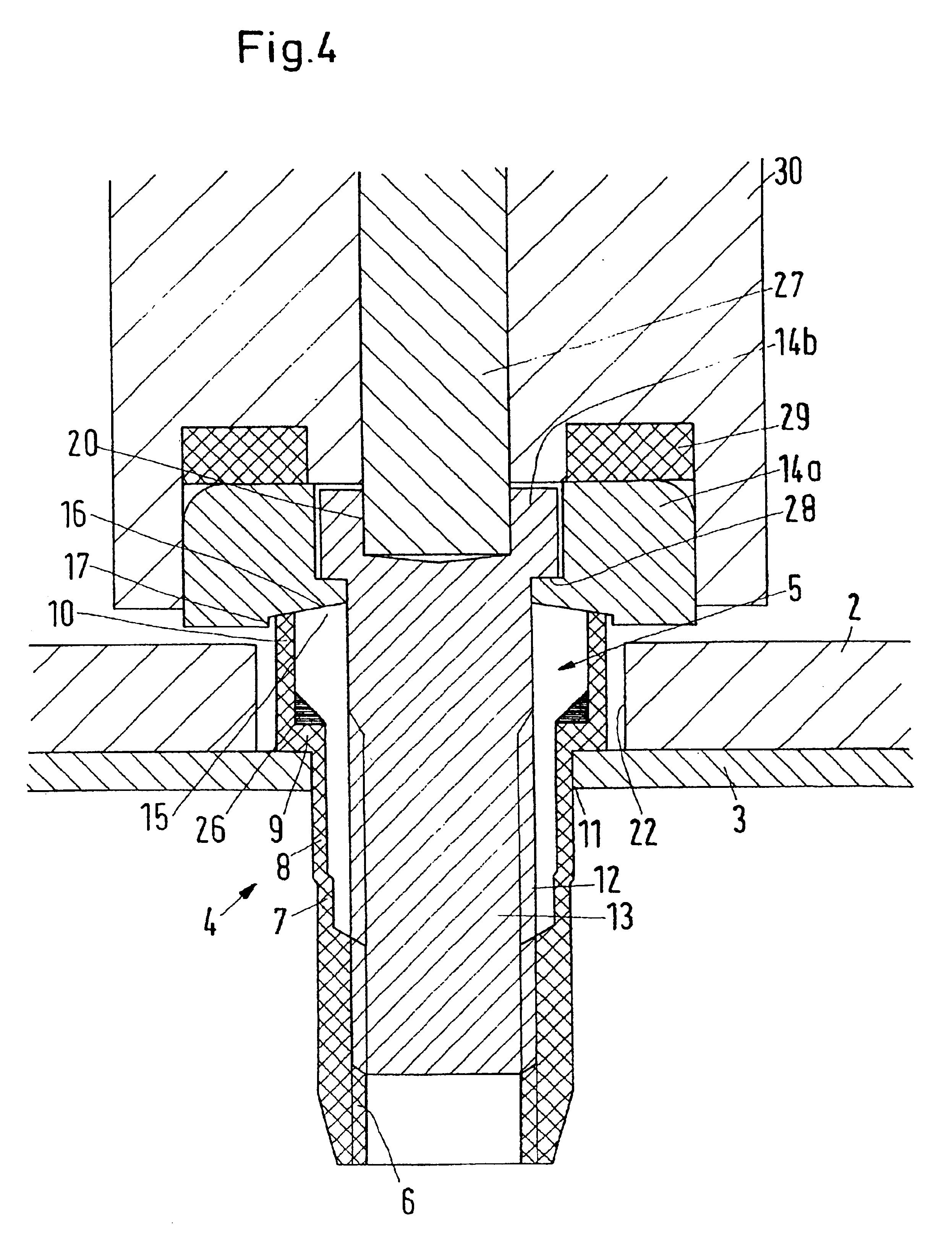 Blind rivet nut and fastening unit