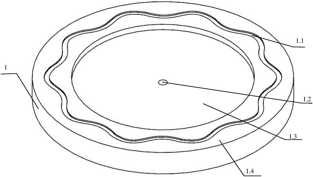 Static-pressure circular oil pad with sine groove oil sealing edge