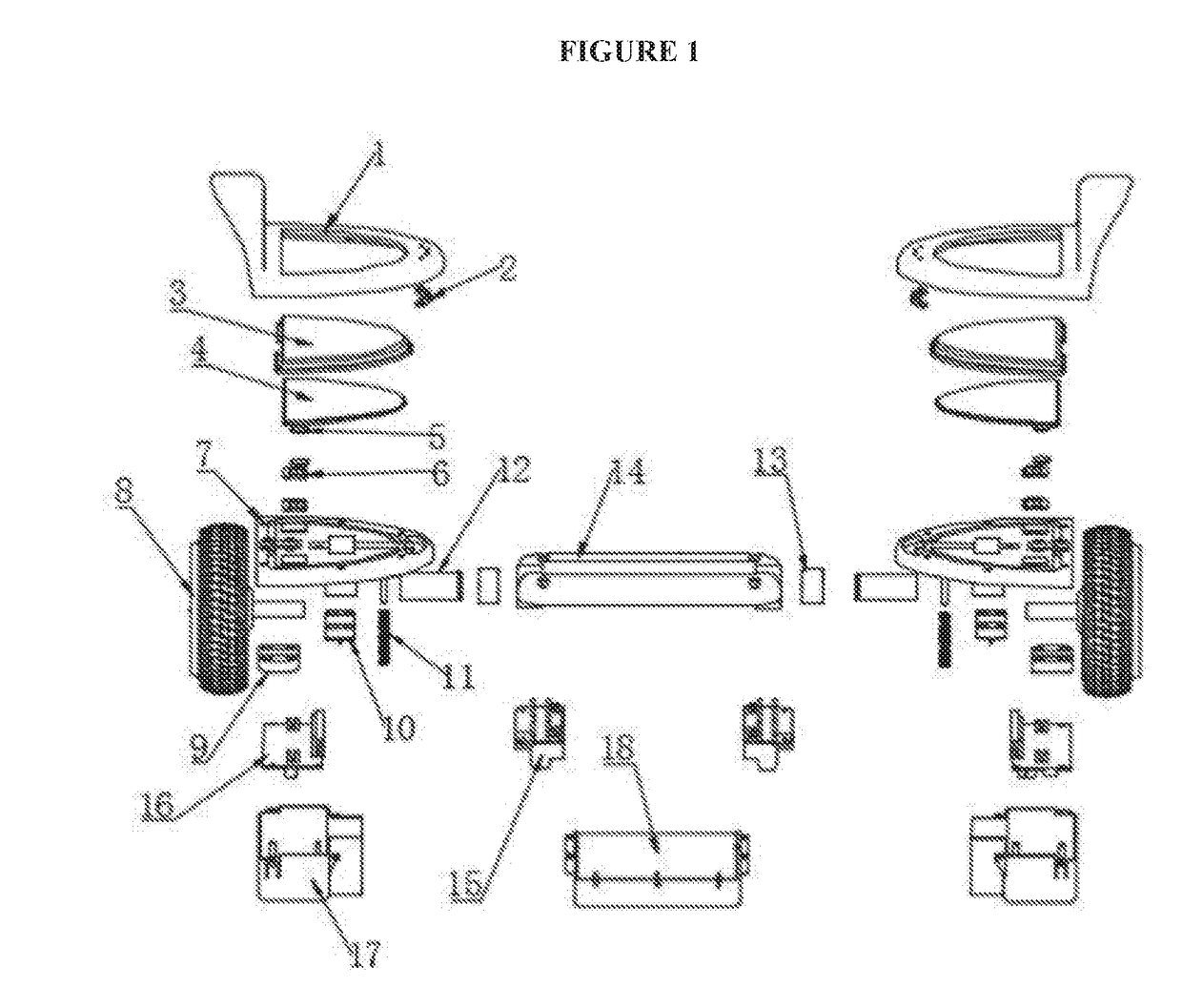 Two-axle vehicle balance scooter