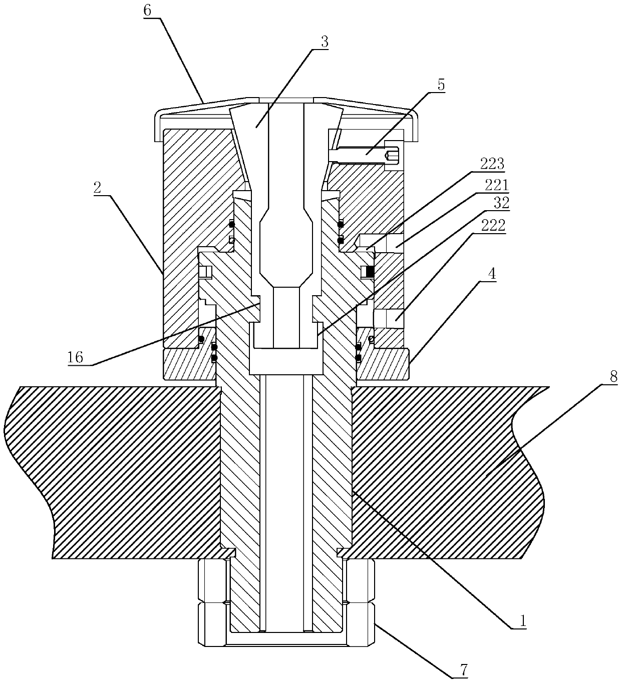 Broaching tool handle assembly