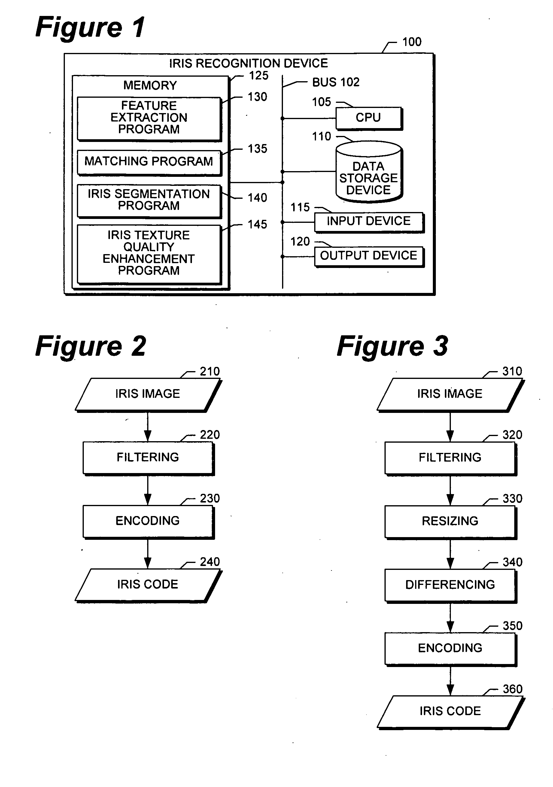 Computationally Efficient Feature Extraction and Matching Iris Recognition