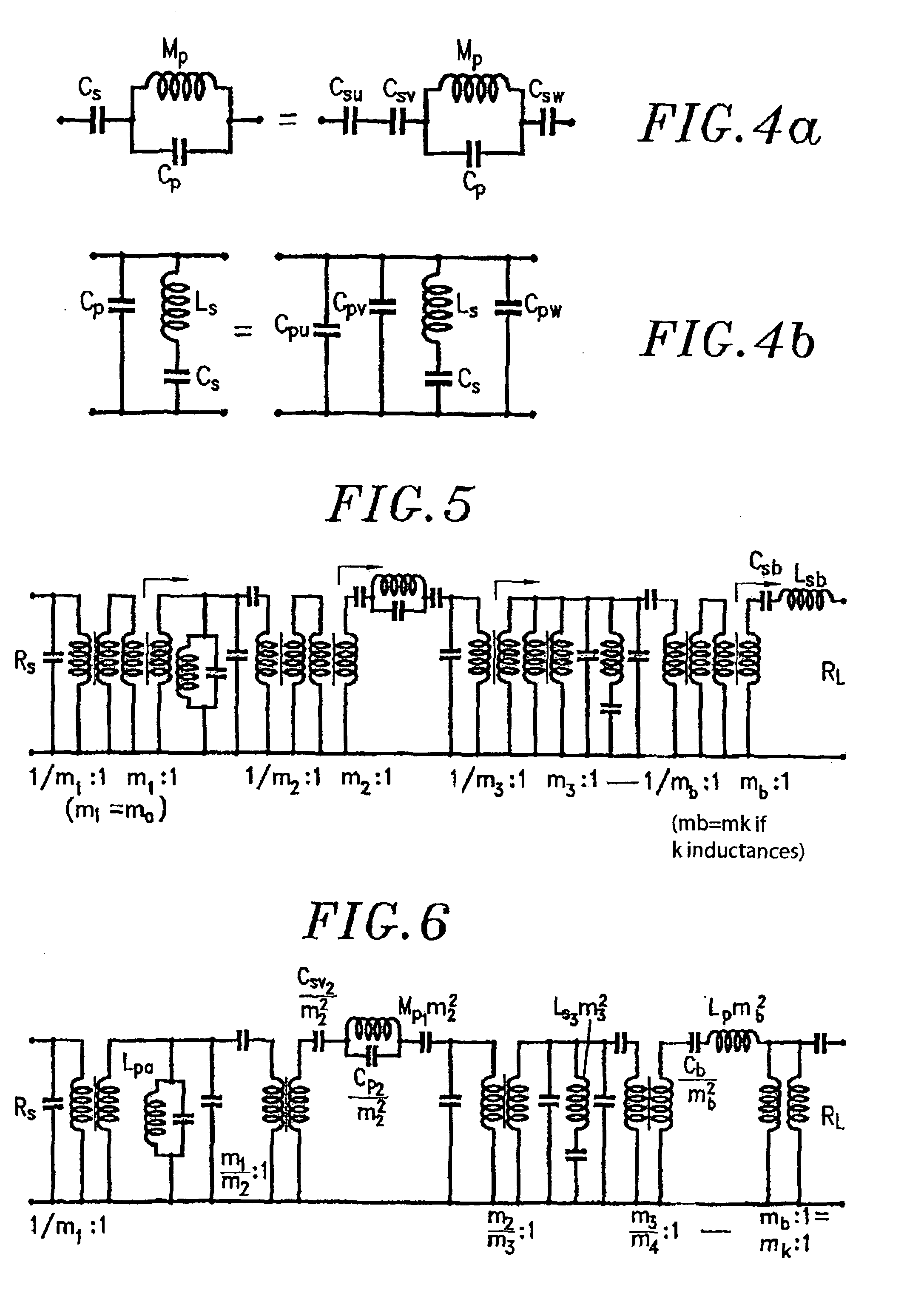 Method for transforming bandpass filters to facilitate their production and resulting devices