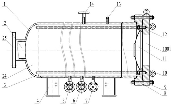 Horizontal external pressure experiment device