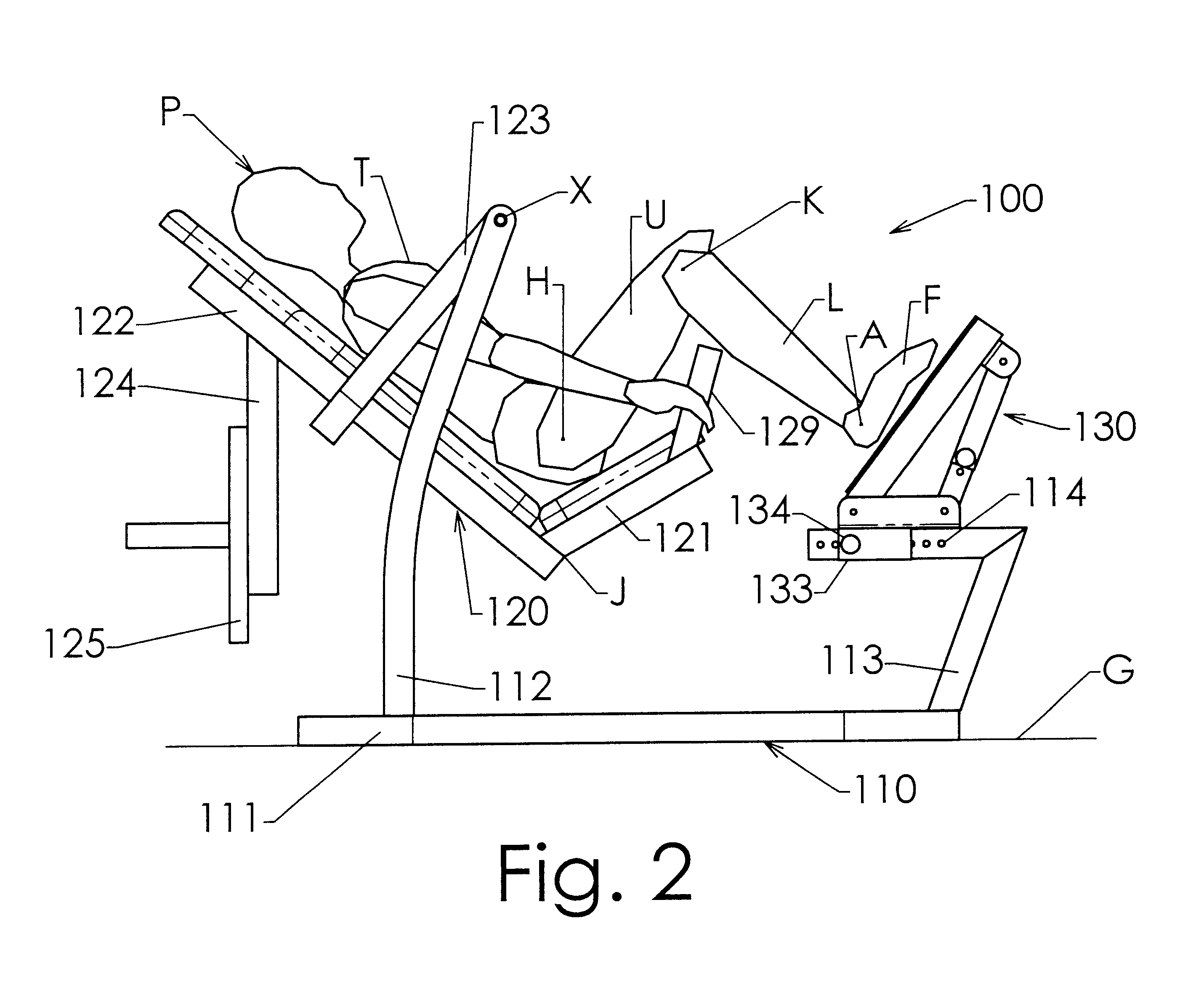 Methods and apparatus for exercising a person's quadriceps muscles