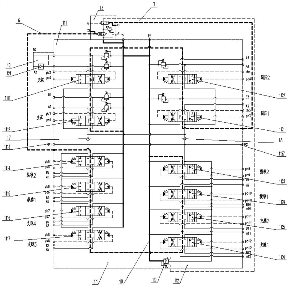 Hydraulic static pile driver and hydraulic control system thereof