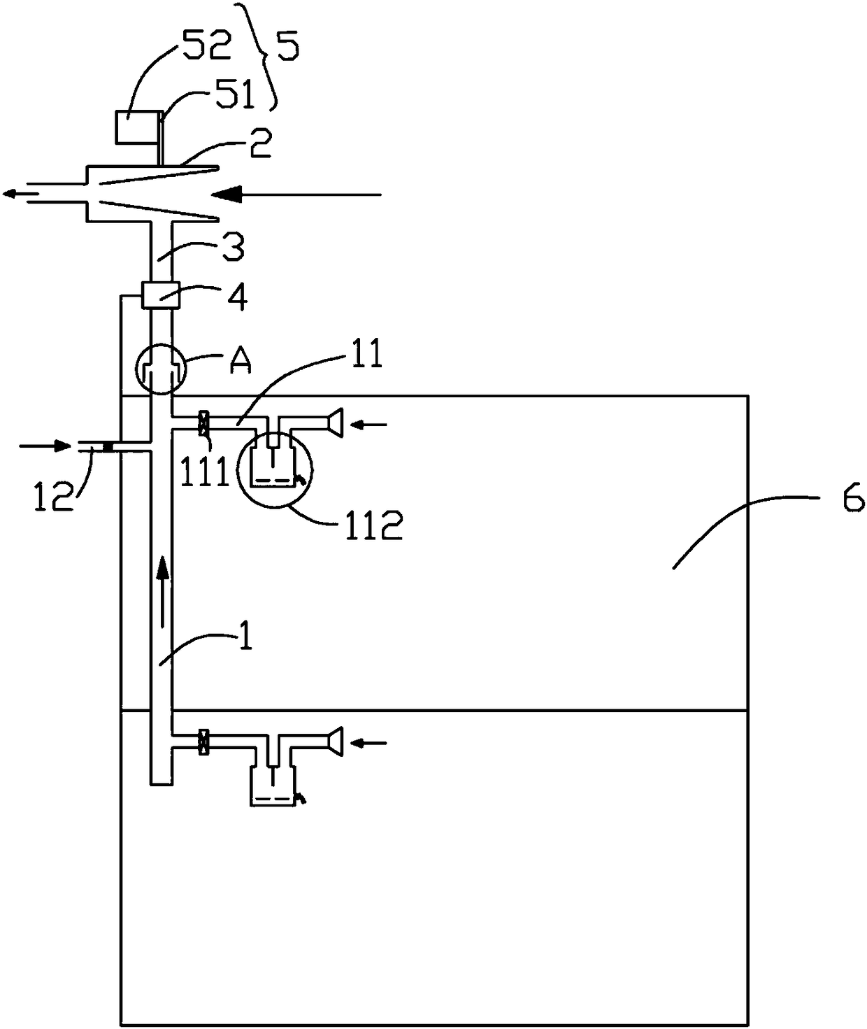 Exhausting system for building