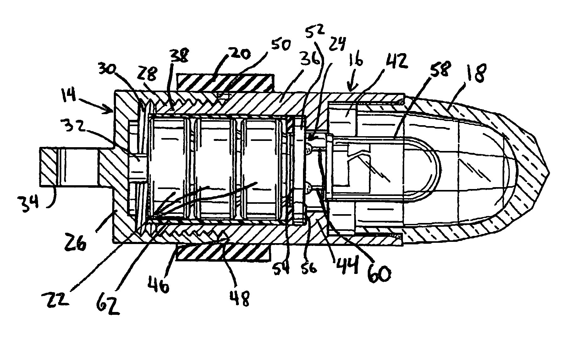 Waterproof, miniature light-emitting diode (LED) device