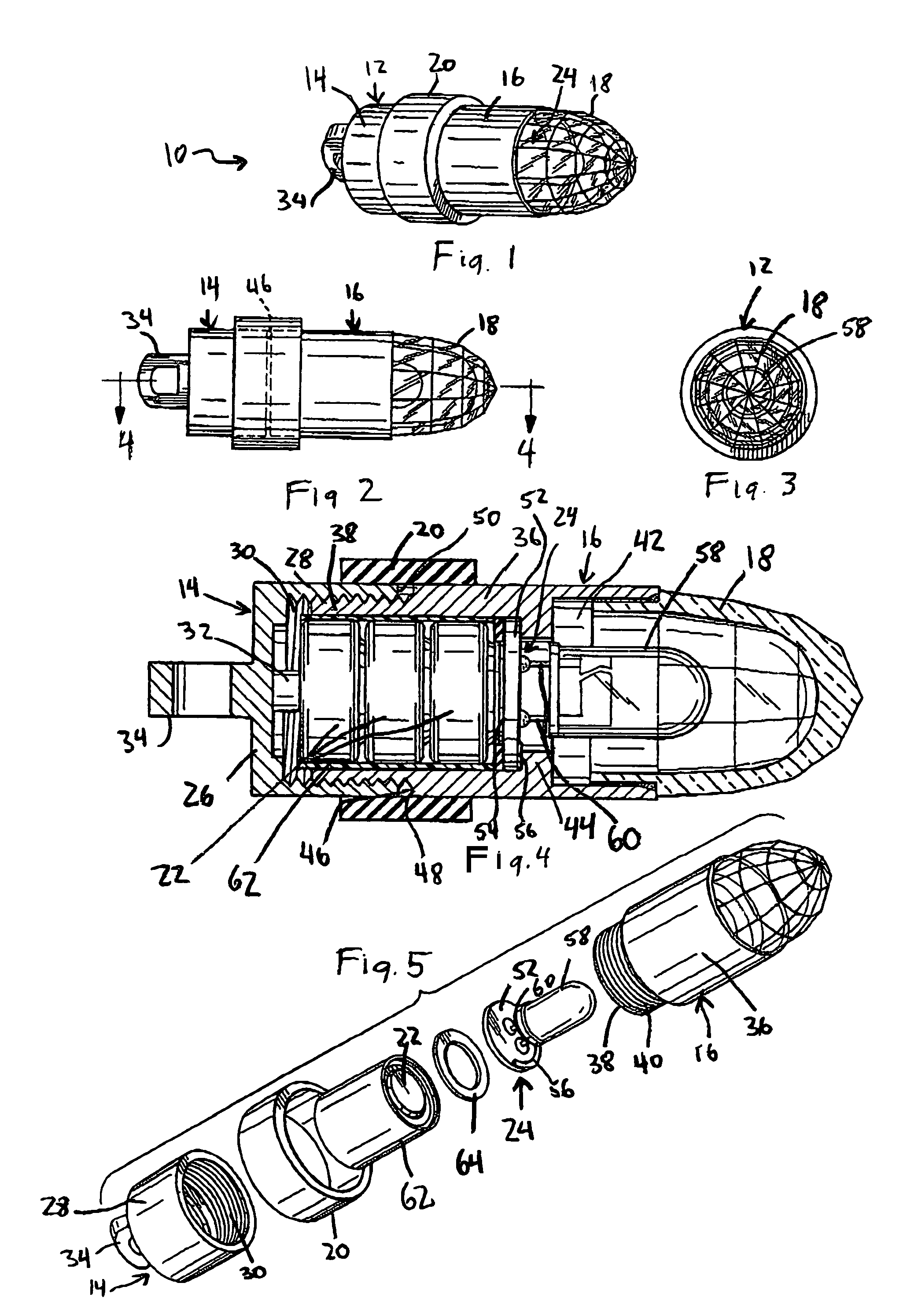 Waterproof, miniature light-emitting diode (LED) device