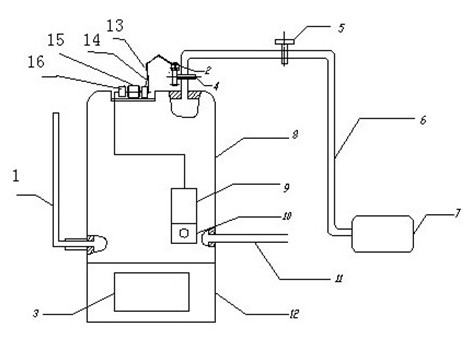 Automatic water temperature regulating system of collective bathroom