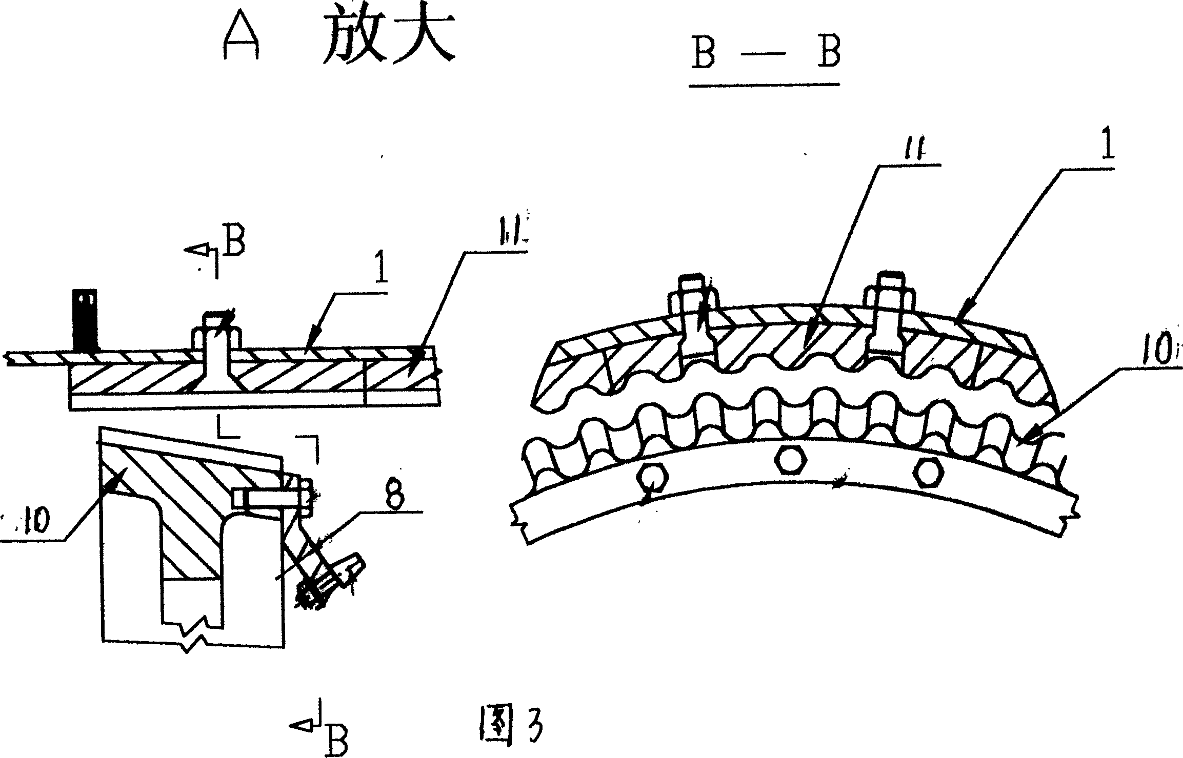 Large tilt rotary kiln cement calcining process and rotary kiln