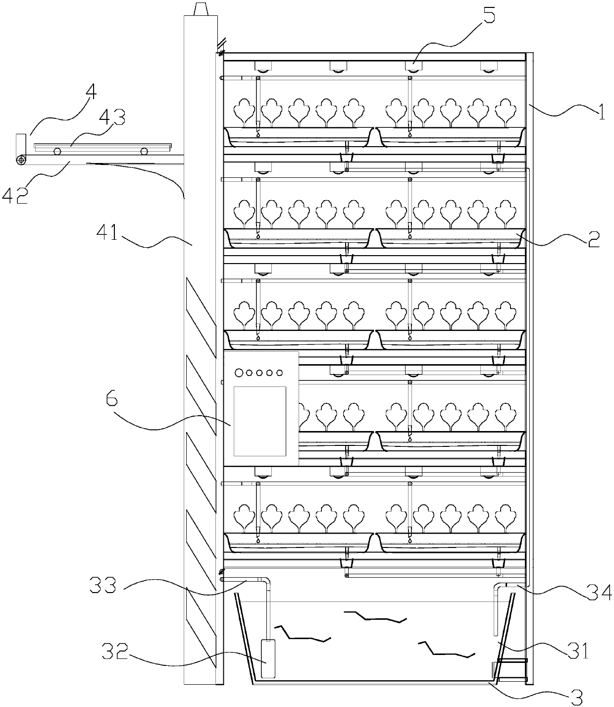 Multi-layer intelligent automatic water culture planting system