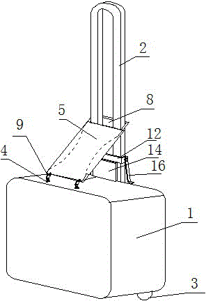 Pedal type traveling square case with safe supporting and sitting functions