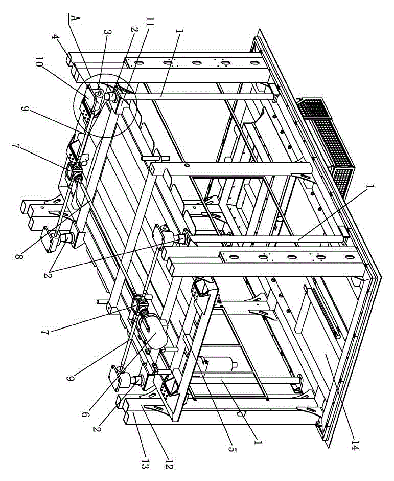 Buried type movable garbage disposal equipment based on worm gear and lead screw transmission