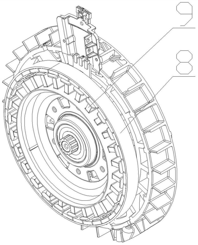 Stator punching sheet structure and motor comprising same