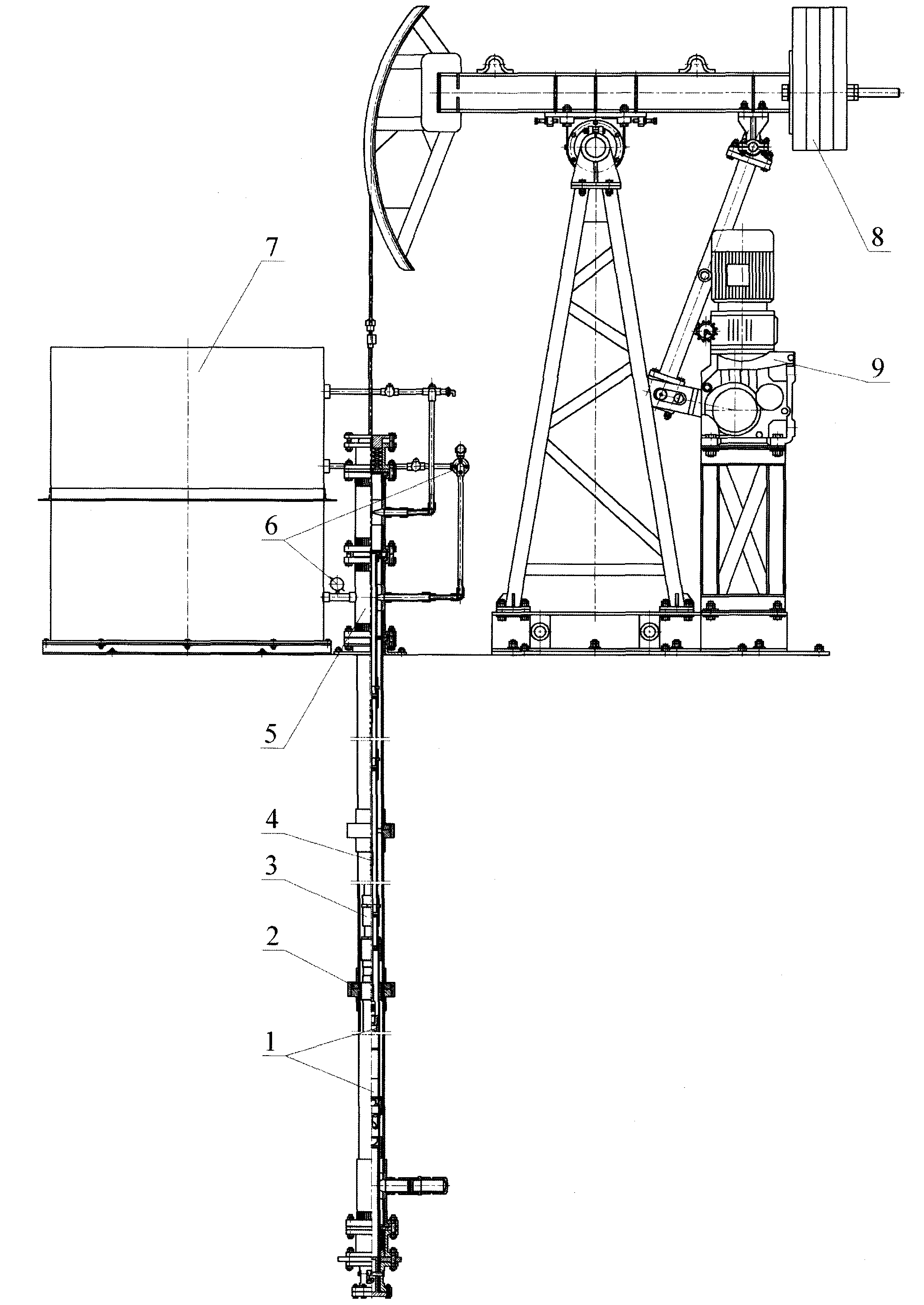 Water drainage and gas production simulated experimental device