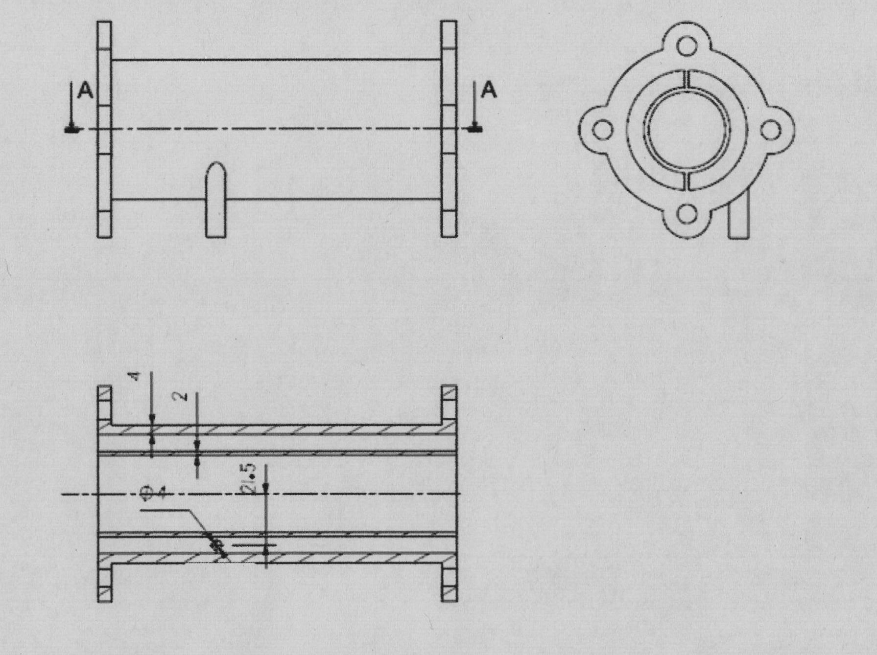 Flow guide sleeve type spiral mixed gas inlet device