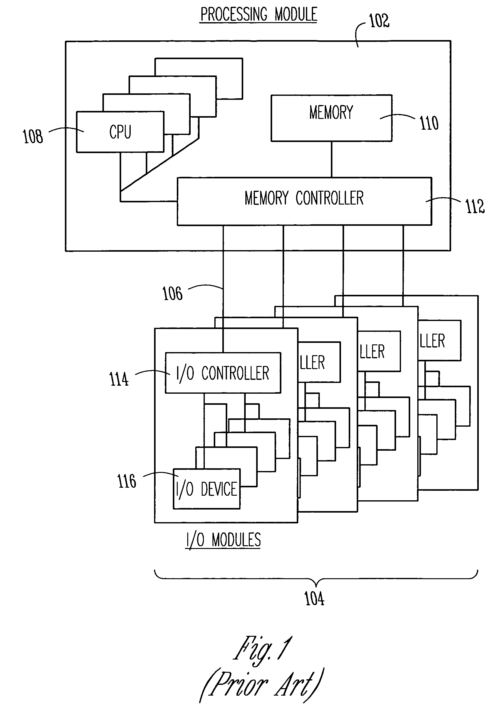 Scalable distributed memory and I/O multiprocessor system