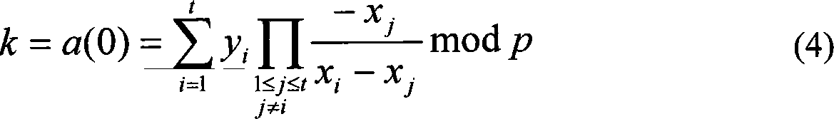 Relational database water mark embed and extraction method based on (t,n) threshold