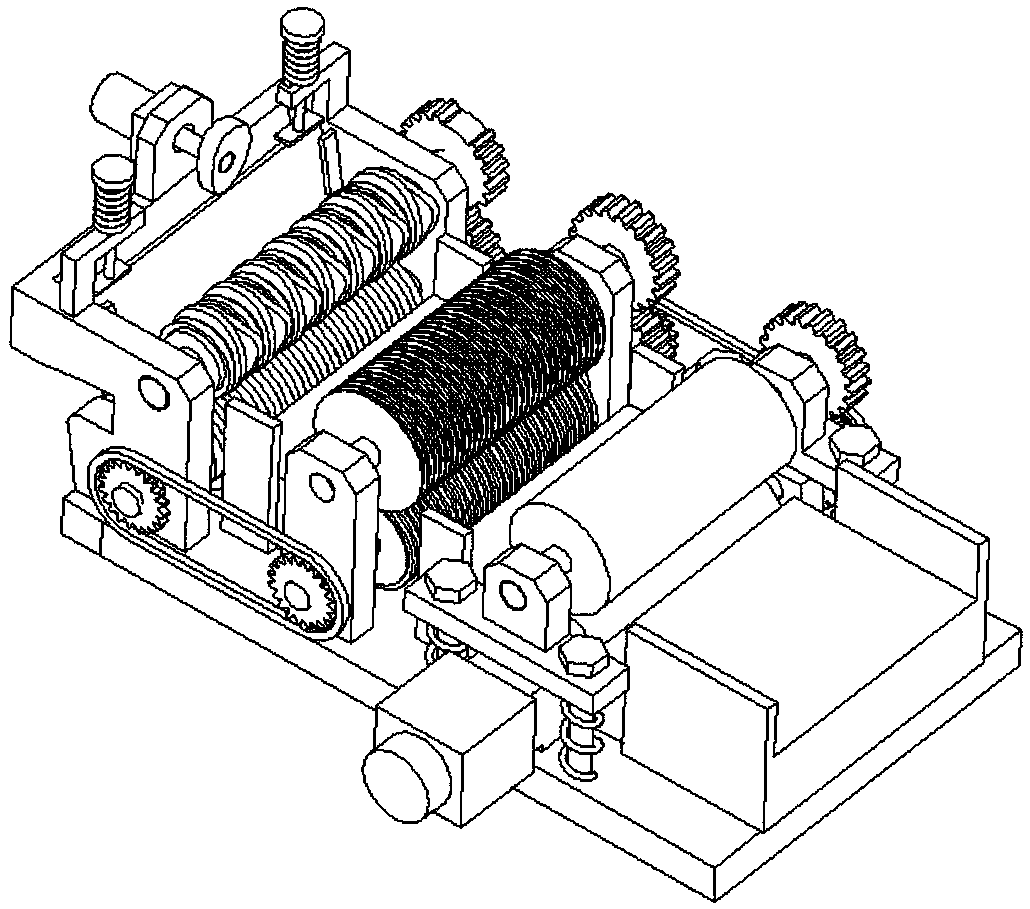 A convenient small tobacco leaf cutting device