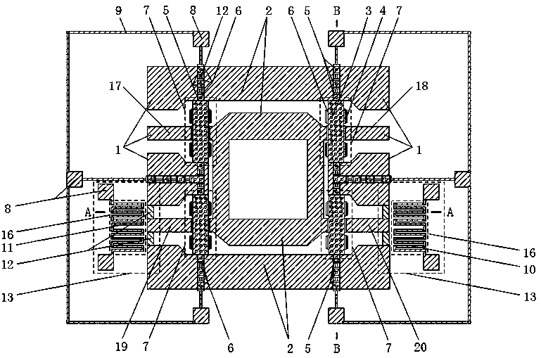 MEMS integrated microwave standing wave meter with tunable frequency state and preparation method thereof