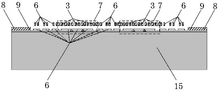 MEMS integrated microwave standing wave meter with tunable frequency state and preparation method thereof