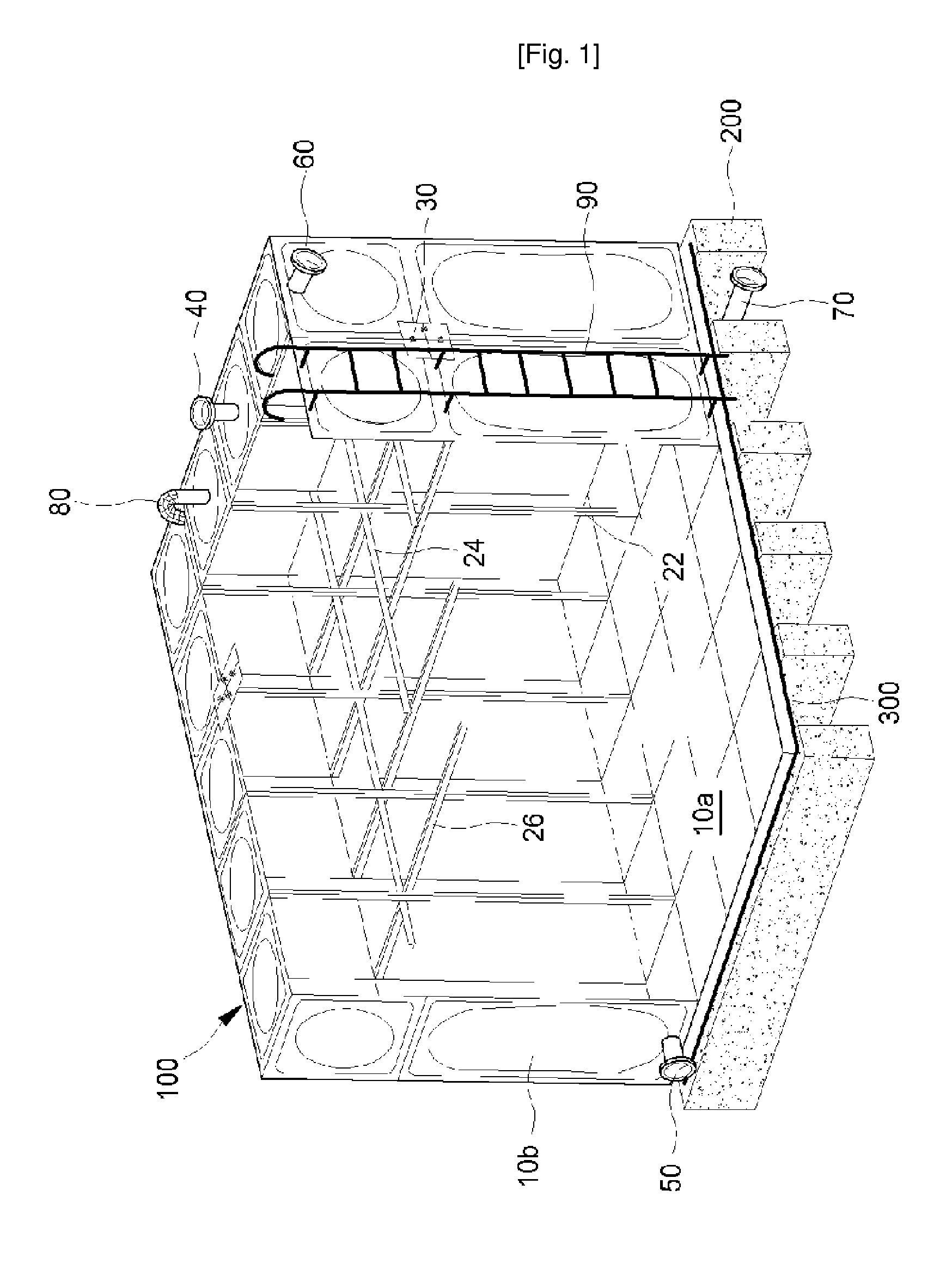 Metal tank with a synthetic resin sheet, and unit panel