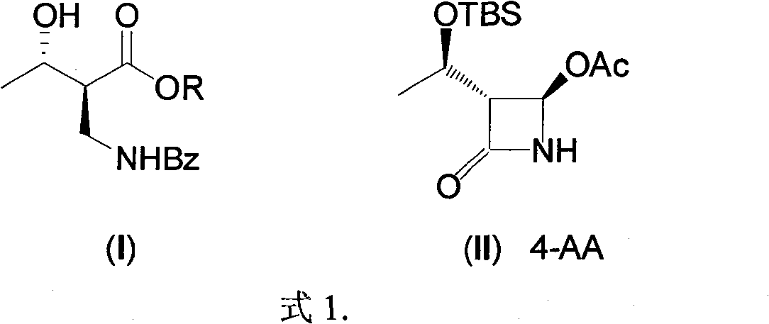 Synthesis of (2S,3S)-2-benzoyl aminometh-3-hydroxy-butyrate ester series compound by asymmetric yeast cell