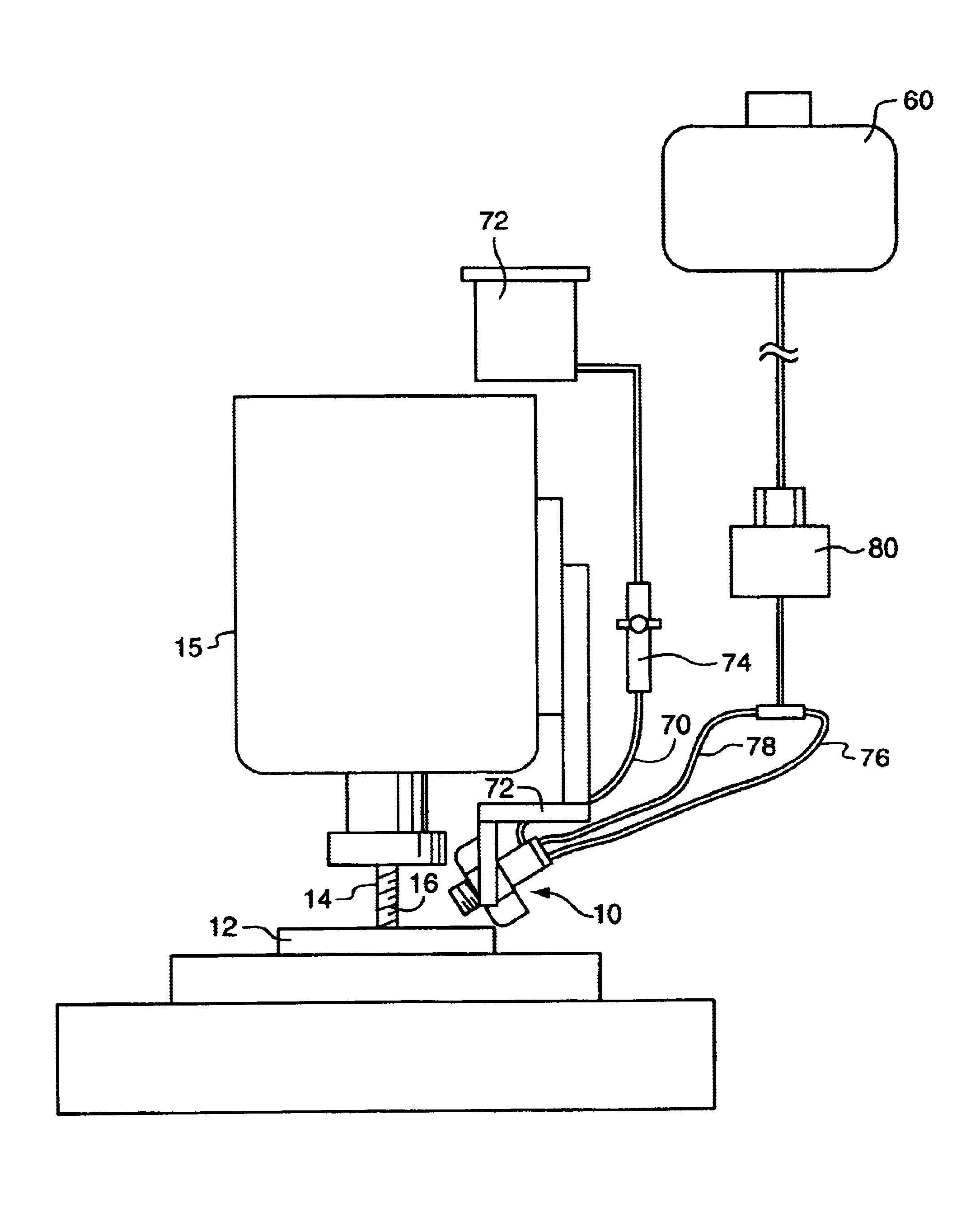 Nozzle for lubricating a workpiece