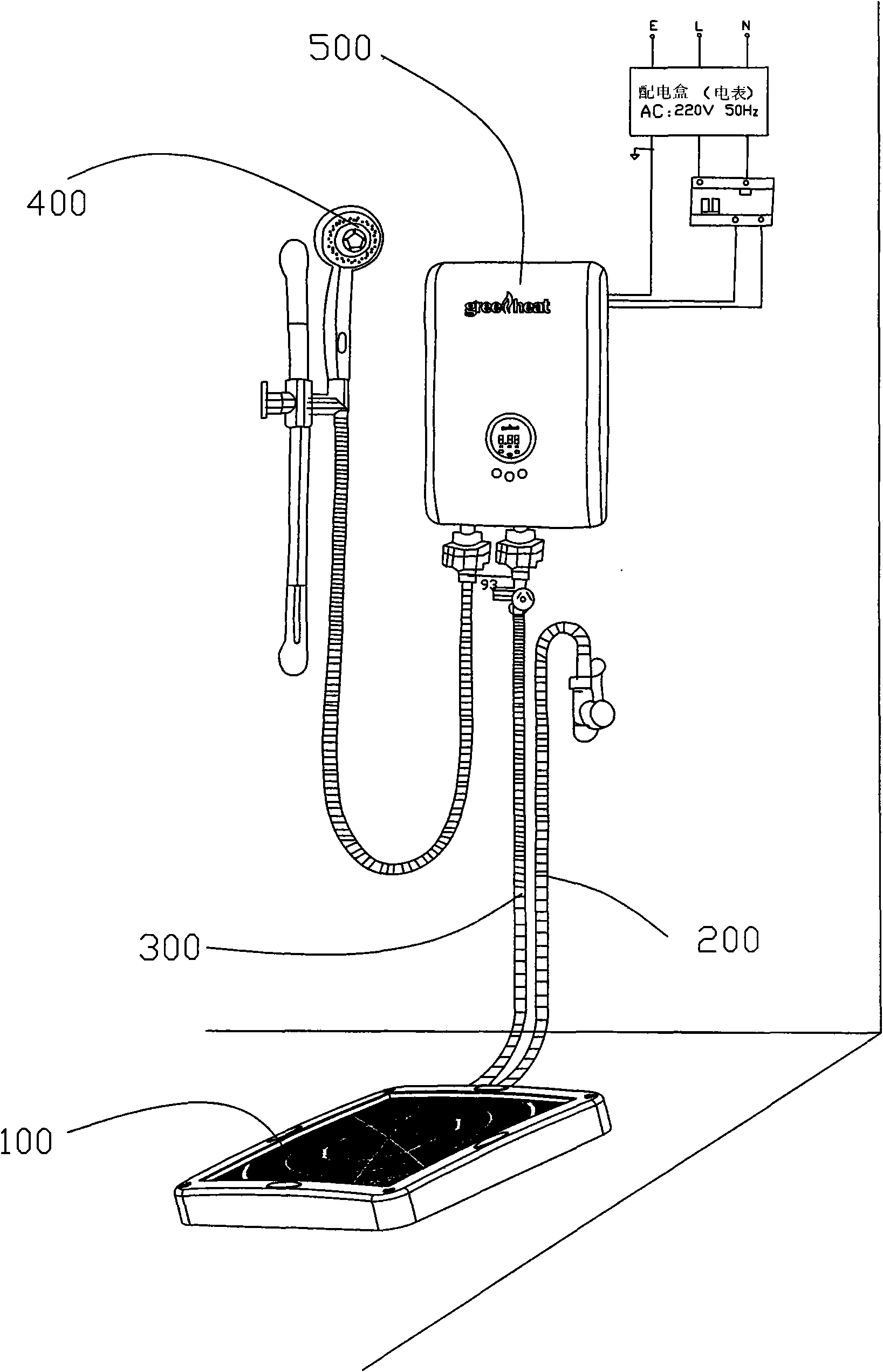 Energy-saving low-carbon health safety instantaneous shower