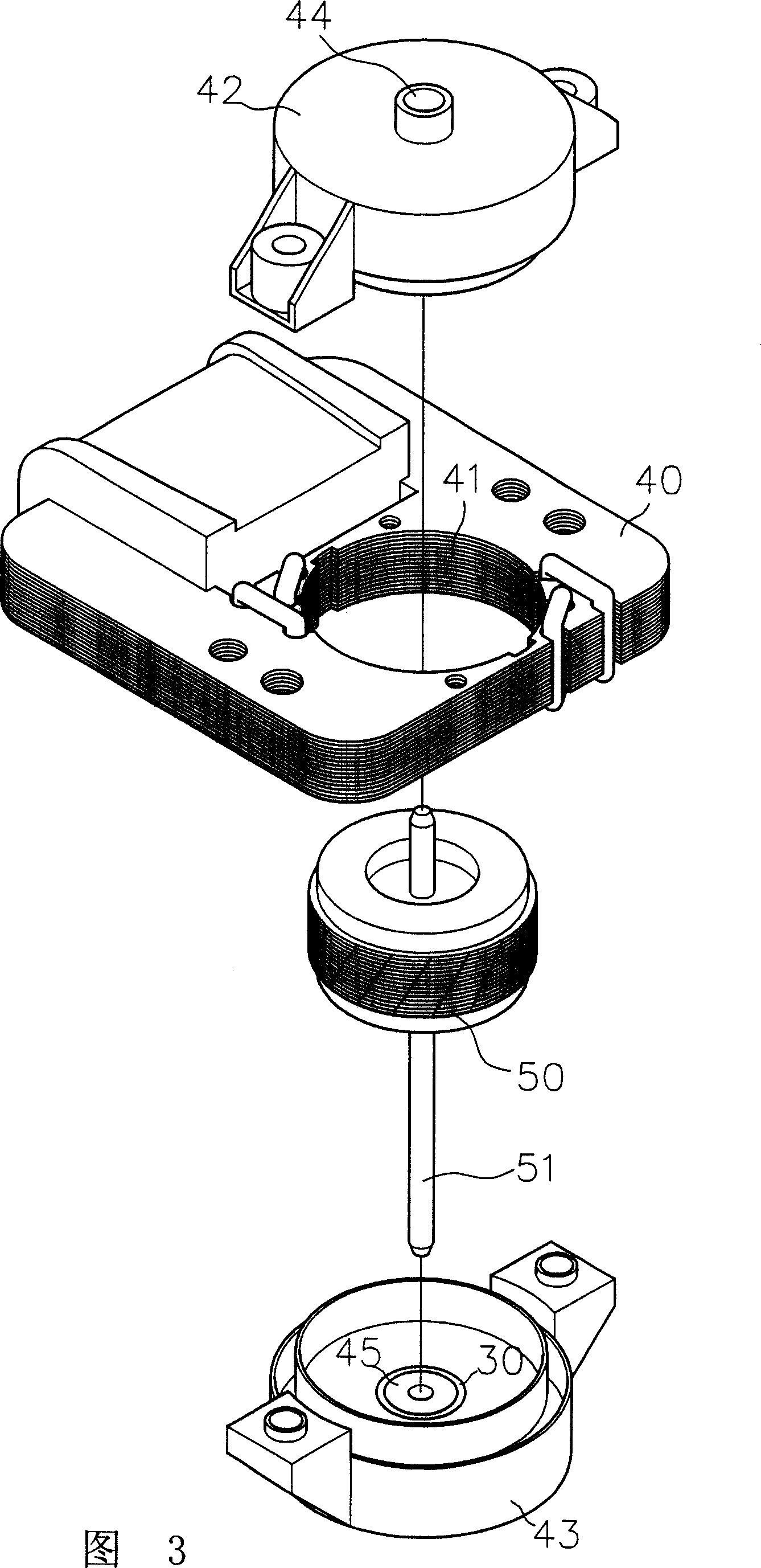 Motor vibration avoidance structure