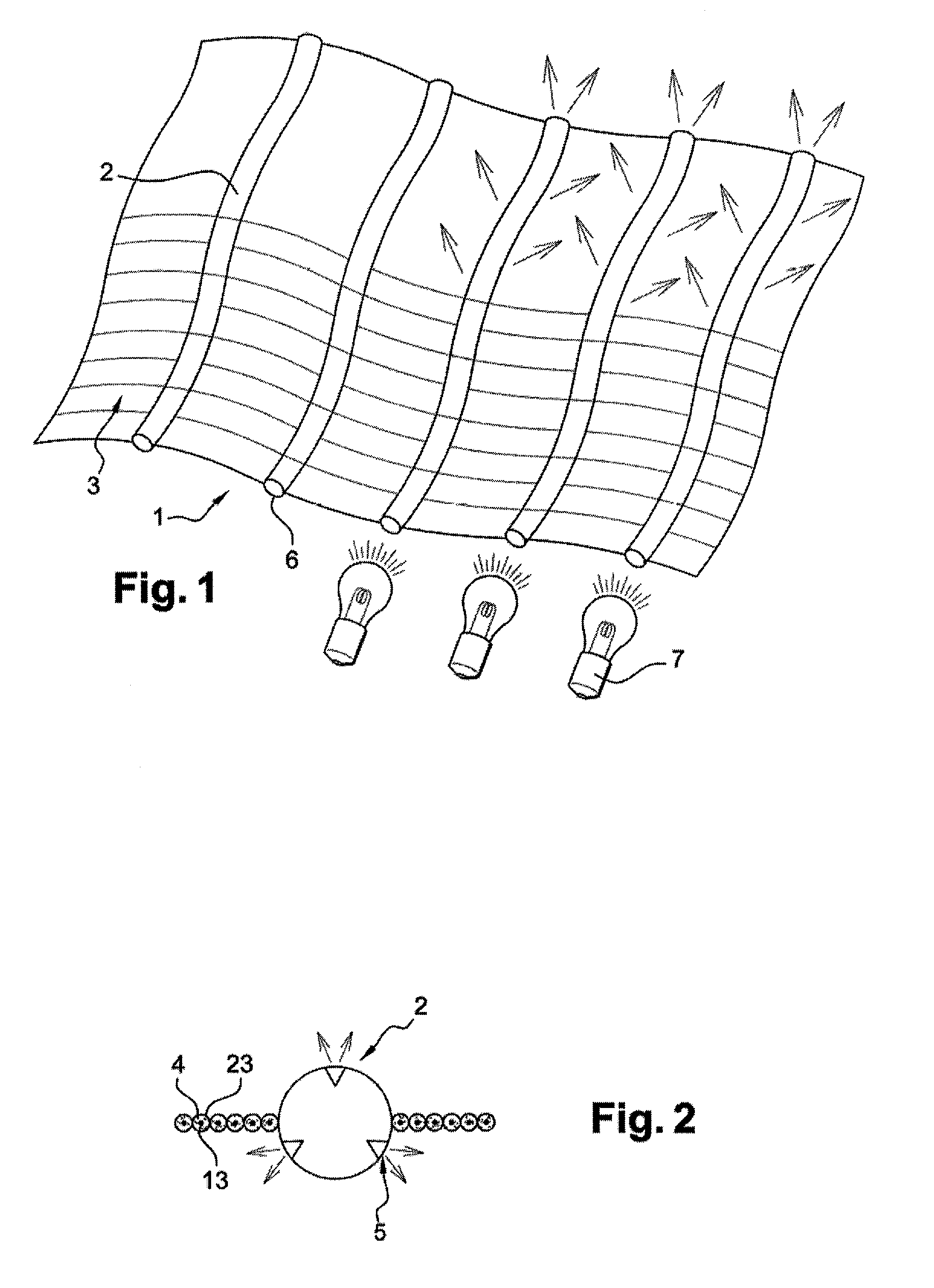 Fabric web having photocatalysis-based pollution control properties