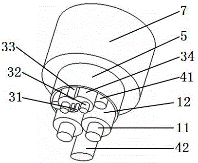 Optical power composite cable possessing parallel cable cores