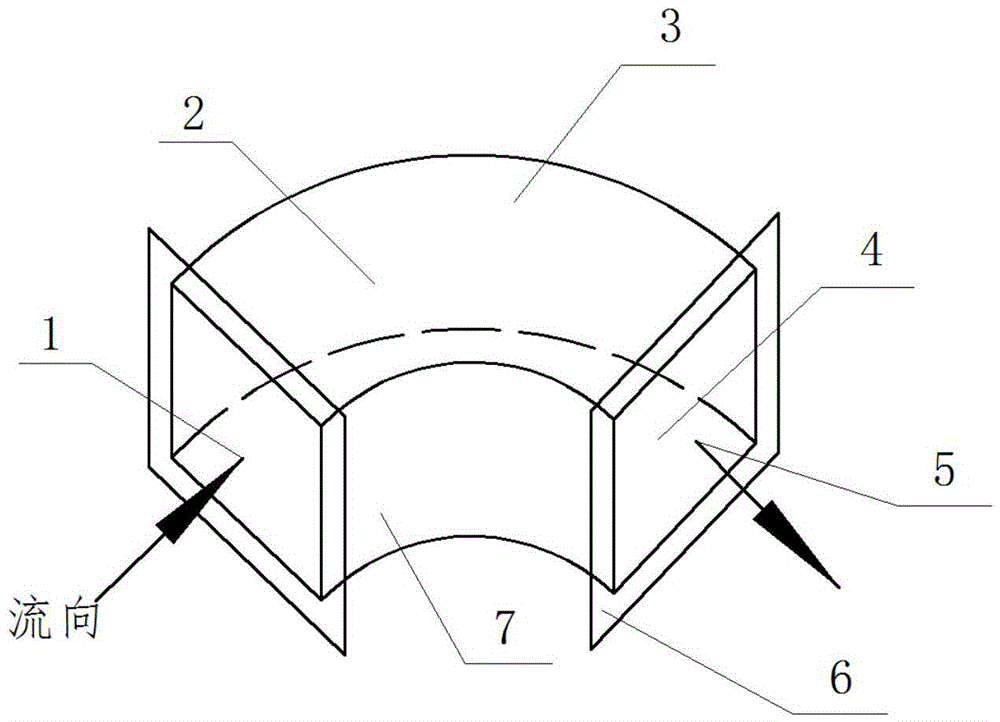 90-degree rectangular wear-resistant elbow and wear-resistant treatment method of elbow