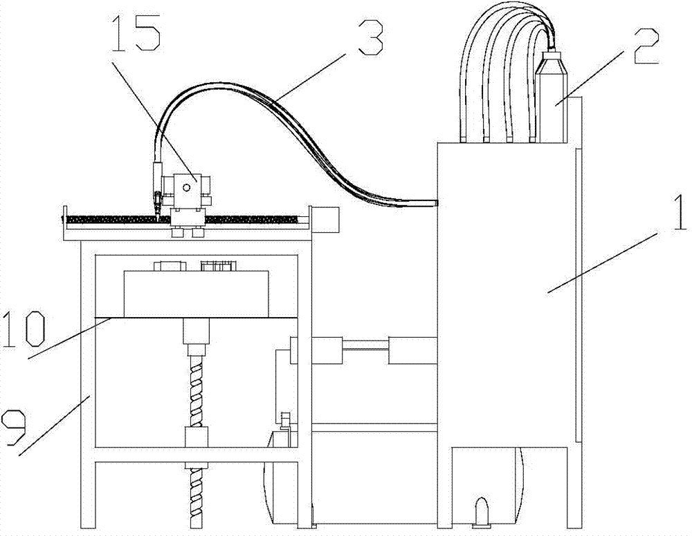 Color printing device for mounting patterns on cakes and control method of color printing device