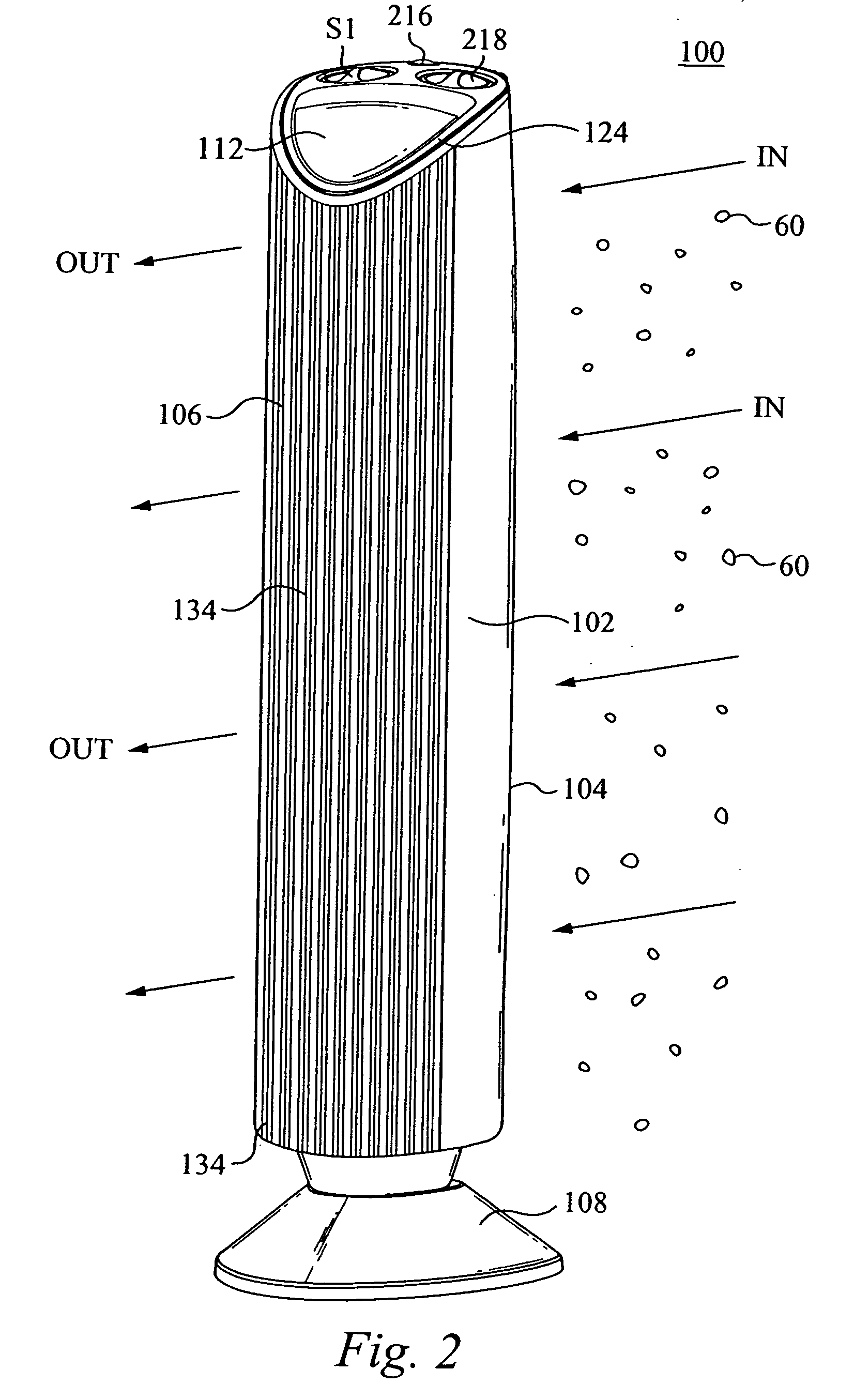 Air conditioner device with 3/2 configuration and individually removable driver electrodes