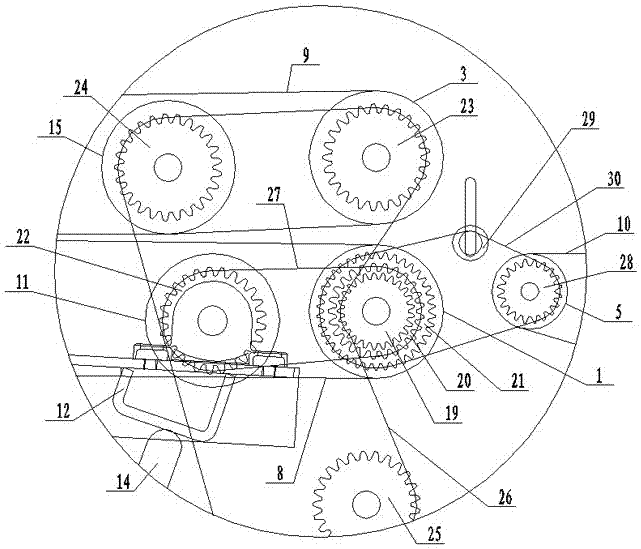 Panel compositing machine synchronous conveying mechanism