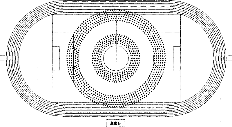 System for simulation arrangement of plaza artistic performance