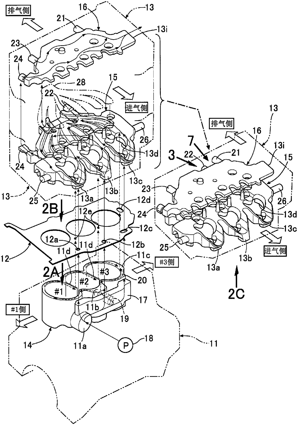 Cooling structure for water-cooled engine