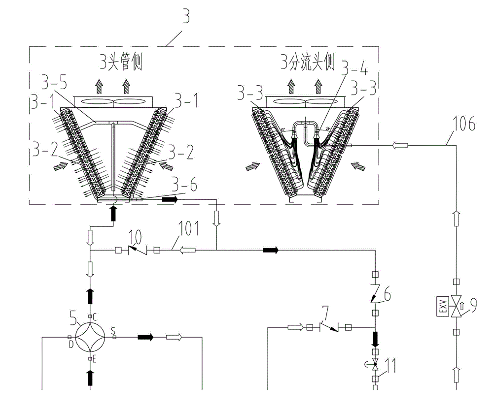 Air-cooled heat pump circulating system and heating and refrigerating methods thereof