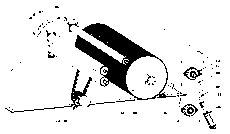 Glue spraying, pattern adding and quick cooling device of artificial turf