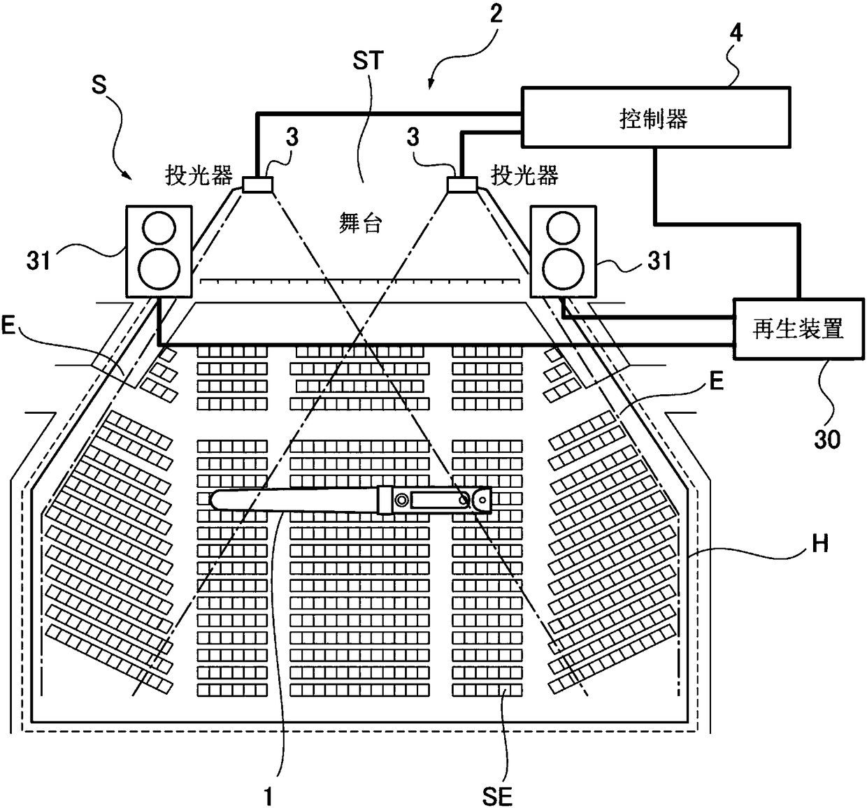 Light emission instructing device and light emitting system