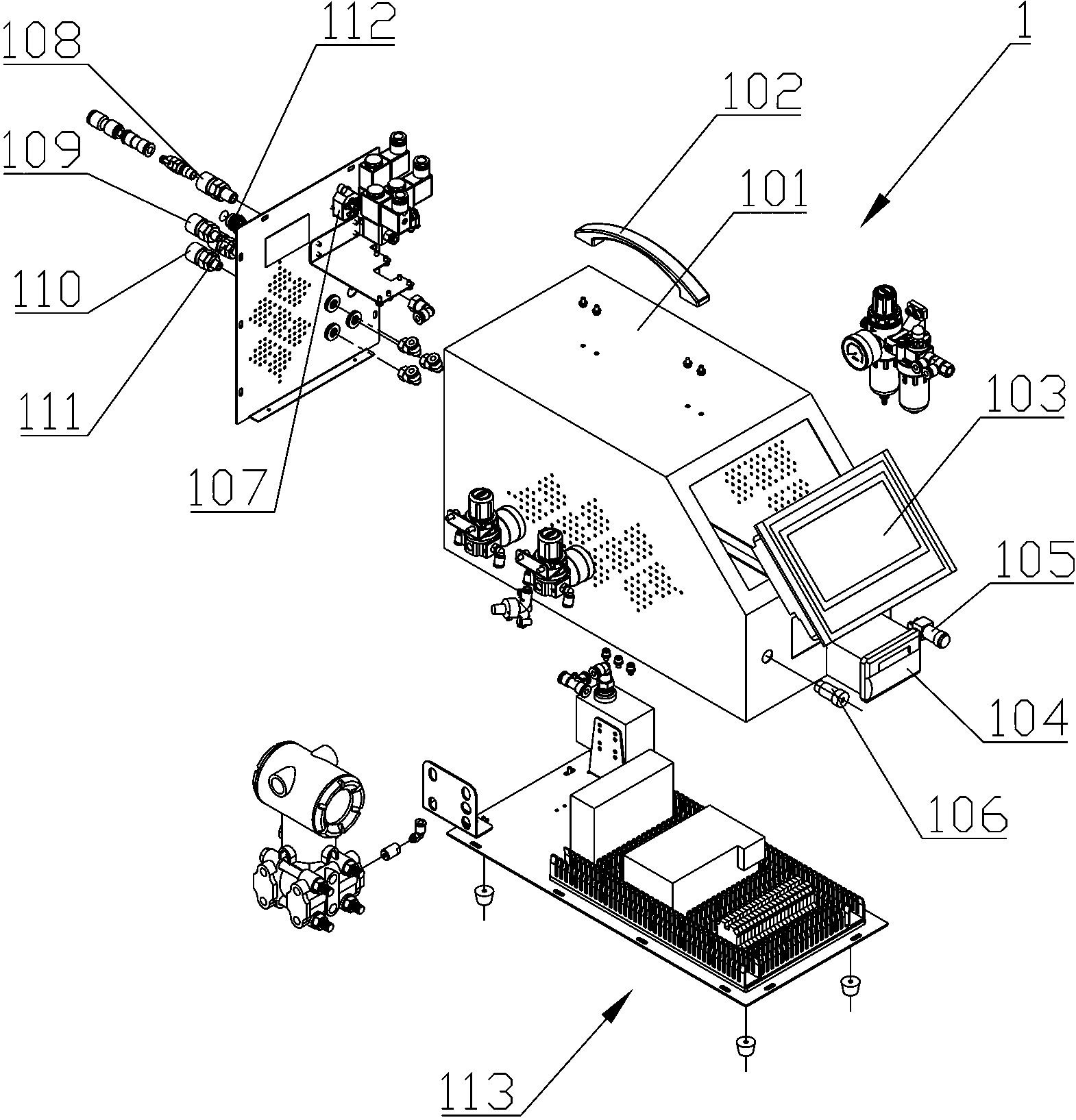 Apparatus capable of carrying out on-line detection on glove integrity in isolator system