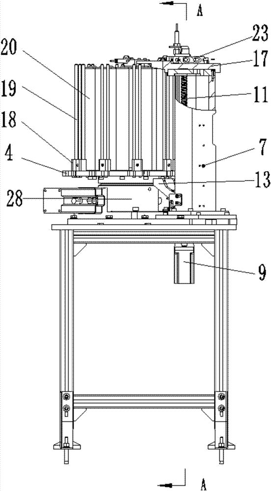 Multi-station rotating and lifting combination feed storage device