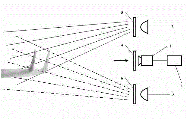 Quick three-dimensional display interacting device and method based on dual-structure light infrared identification